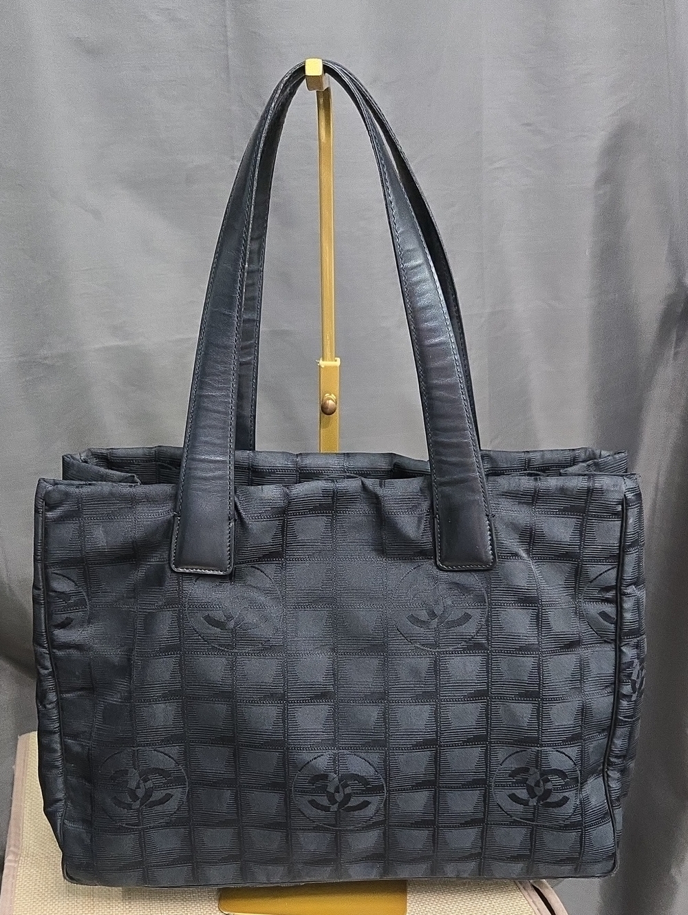 CHANEL New Travel Line Nylon Jacquard Tote Bag